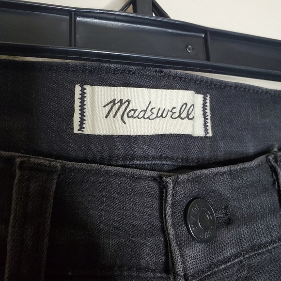 Madewell Black Scattered Metallic Dot High Rise Cali Demi Boot Cut Flare Jeans - Picture 11 of 15